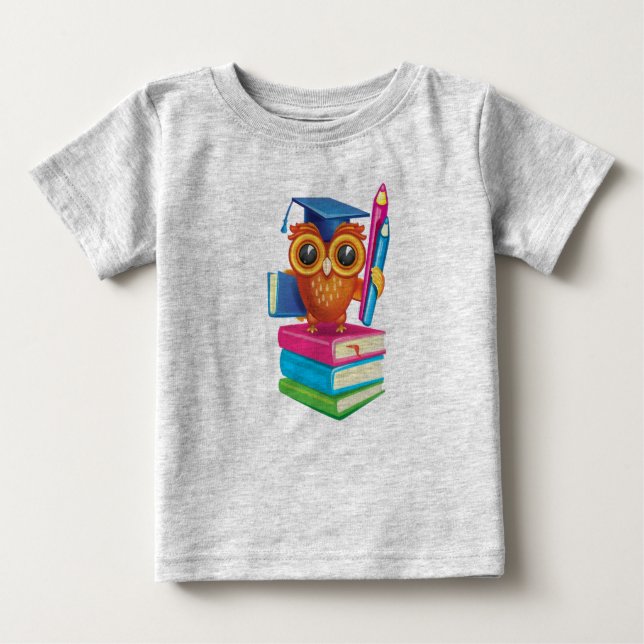 Camiseta bebê macia e confortável com desenho anim (Frente)