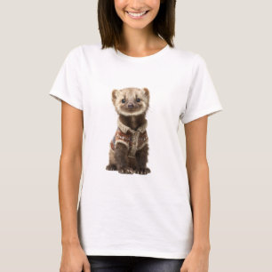 Camiseta Bebê Marta Adorável em Cardigan de Tricô