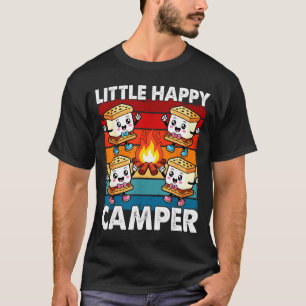 Camiseta Bebê menino cute de acampamento feliz de marshmall
