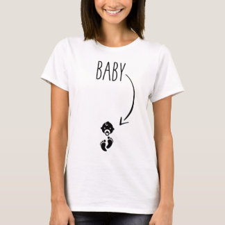 Camiseta Bebê na barriga - Anúncio de gravidez