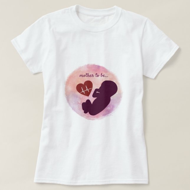 Camiseta Bebê na Mulher Mãe para Ser T-Shirt (Frente do Design)