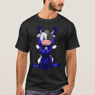 Camiseta Bebê Natal Vaca Fofo Fazendeiro Camponesa Natal