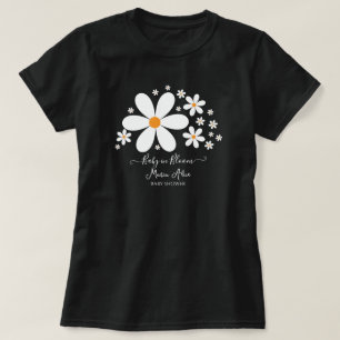 Camiseta Bebê no Bloom White Daisy Chá de fraldas