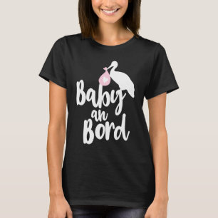Camiseta Bebê no Conselho Stork traz bebê grávida dizendo