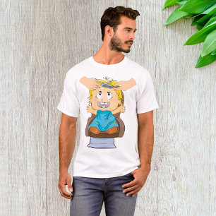 Camiseta Bebê obtendo corte de cabelo Crianças Engraçadas B