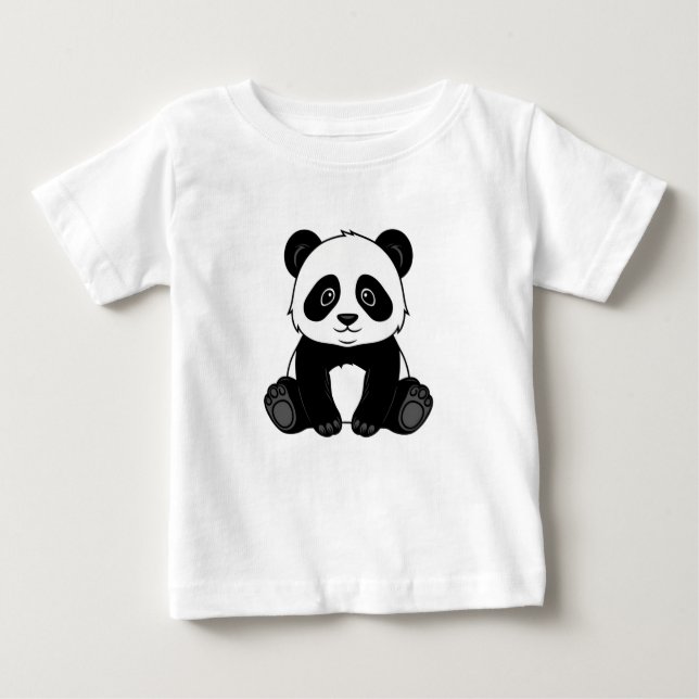 Camiseta bebê Panda impressão (Frente)