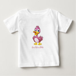 Camiseta Bebê Pato Rosa