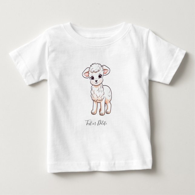 Camiseta Bebê Pequeno Cordeiro (Frente)