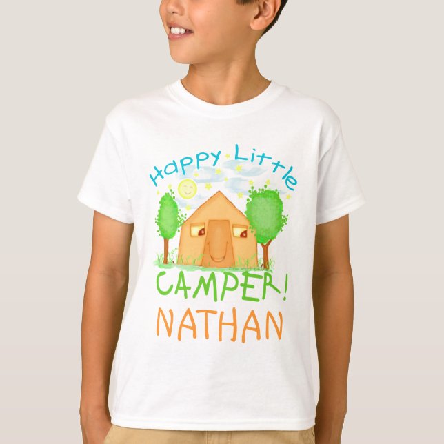 Camiseta Bebê personalizado/t-shirt de acampamento verão (Frente)