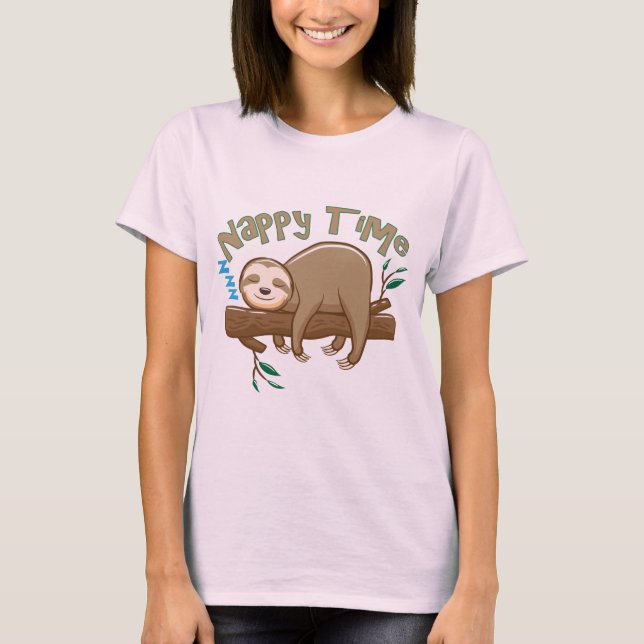 Camiseta Bebê Preguiça (Frente)