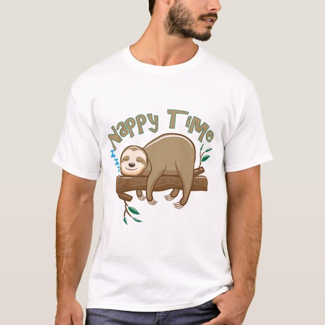 Camiseta Bebê Preguiça (Frente)