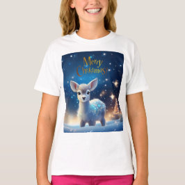 Camiseta Bebê Reindeer com Feliz Saudação de Natal