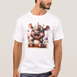 Camiseta Bebê Rinoceronte