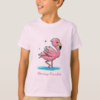 Bebê rosa Flamingo na Água