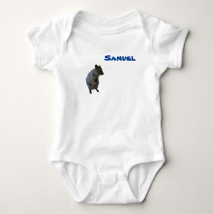 Camiseta bebé Samuel nome Com Quokka Australiano