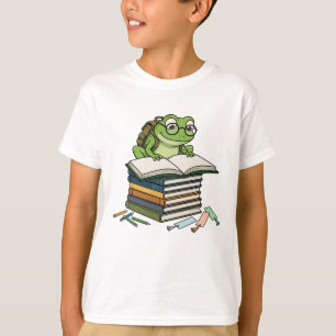 Camiseta Bebê Sapo Estudante Fofo - Volta às Aulas
