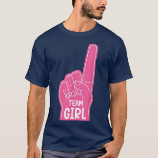 Camiseta Bebê Sexo Reveal Equipe de Anunciante Garota