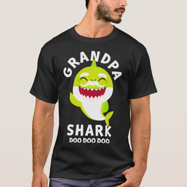 Camiseta Bebê Shark Vovô Shark Premium (Frente)