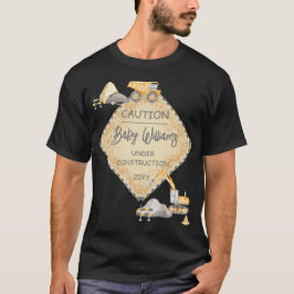 Camiseta Bebê sob construção - Chá de fraldas de Truck Boy