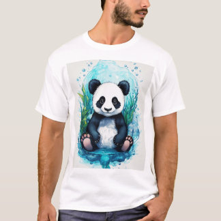 Camiseta Bebê submarino Panda Tatuagem - Adorável e Artista