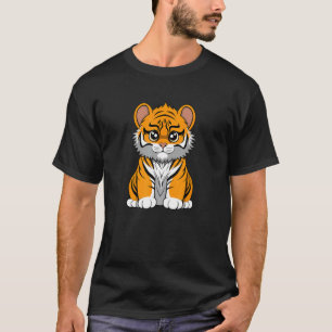 Camiseta Bebê Tigre Fofo Grandes Gatos Animais Silvestres