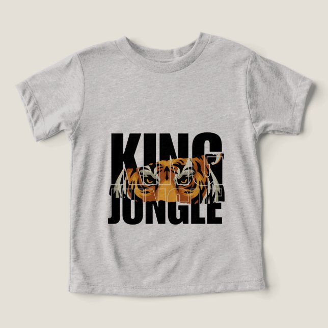 Camiseta Bebê Tigre Rei da Selva  (Design frontal)