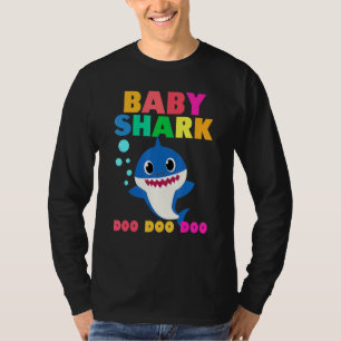 Camiseta Bebê Tubarão Doo Doo Bebê Mamãe Crianças
