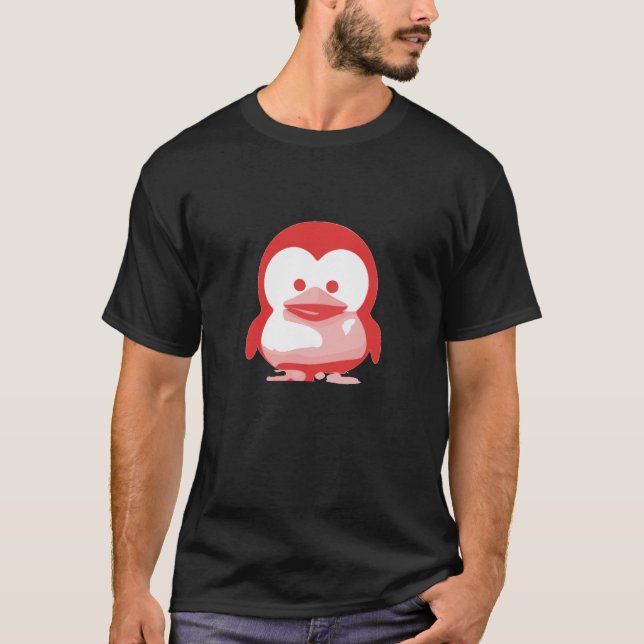 Camiseta Bebê Tux de Linux: Edição vermelha (Frente)