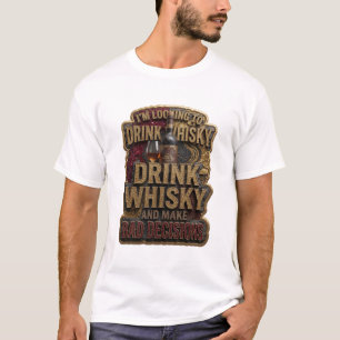 CAMISETA BEBE UÍSQUE LIMPO E TOME DECISÕES RUINS
