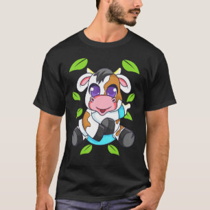 Camiseta Bebê Vaca Bezerro Animais de Fazenda Crianças Fofa