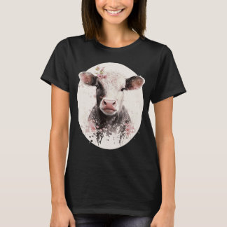 Camiseta Bebê Vaca Bezerro Flor de Cerejeira Japonesa Sakur