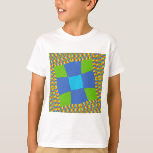 Camiseta Bebê verde-verde-azul-verificado