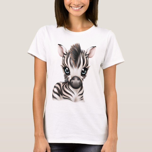 Camiseta Bebê Zebra Adorável (Frente)