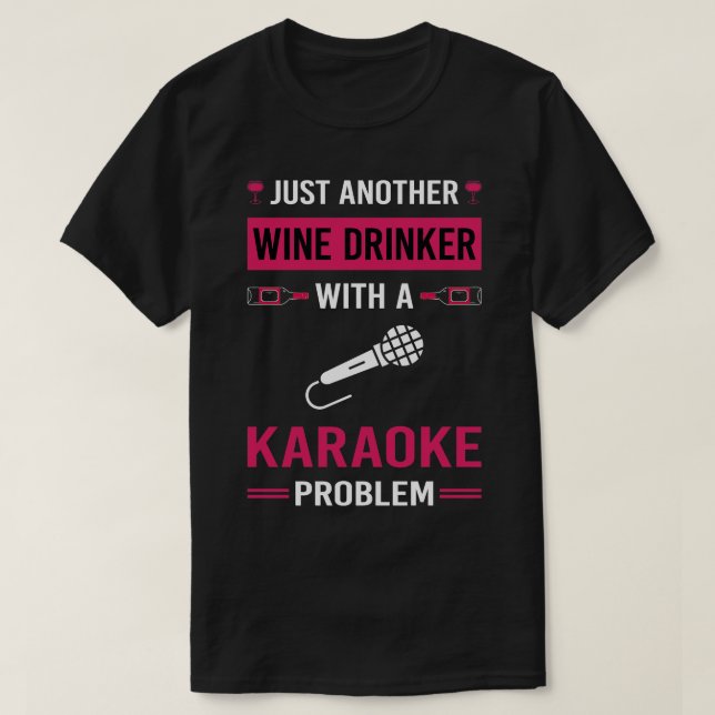 Camiseta Bebedeira de vinho Karaoke (Frente do Design)