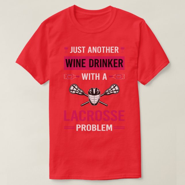 Camiseta Bebedeira de vinho Lacrosse (Frente do Design)