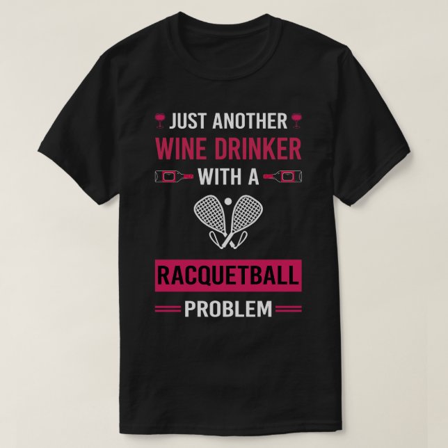 Camiseta Bebedeira de Vinho Racquetball (Frente do Design)