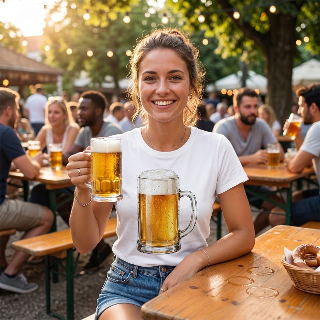 Camiseta Bebedor de Caneca de Cerveja Fria Espumante (Criador carregado)
