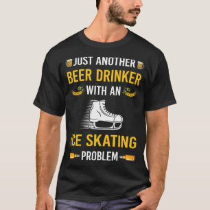 Camiseta Bebedor de Cerveja Patinando no Gelo Patinador
