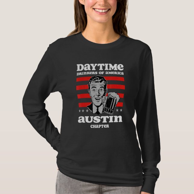 Camiseta Bebedores Diurnos do Capítulo de Austin Cerveja    (Frente)