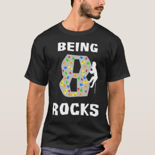Camiseta Bebendo 8 anos Rocks Engraçada Birthda Clima