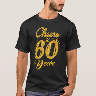 Camiseta Bebendo Alegra-Se A Mulheres De 60 Anos