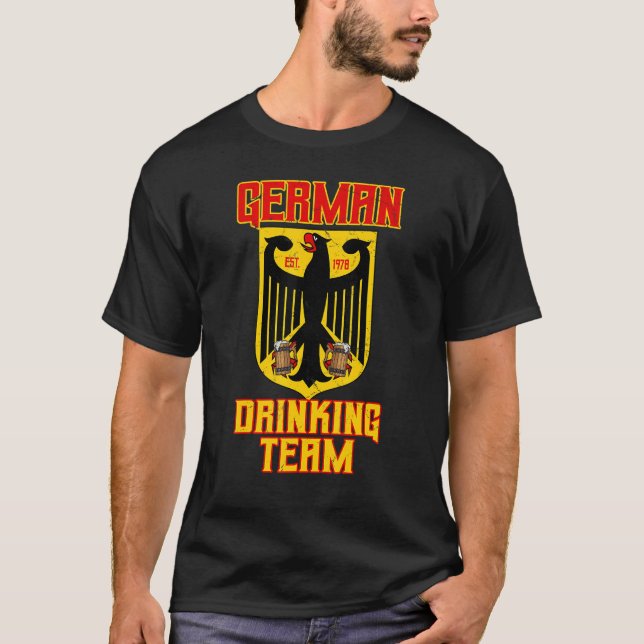 Camiseta Bebendo alemão - Alemanha - Bandeira Eagle Beer Mu (Frente)