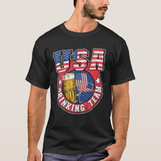 Camiseta BEBENDO Americano Bandeira Americana 4 De Julho Ab