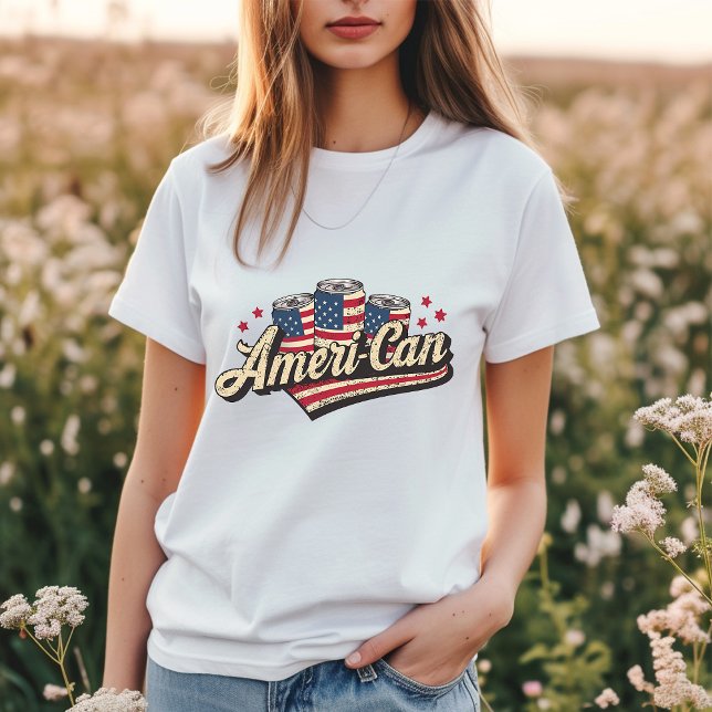 Camiseta Bebendo Americano Can 1776 T-Shirt (Criador carregado)