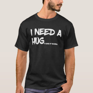 Camiseta Bebendo Bourbon Eu preciso de um grande copo de Bo