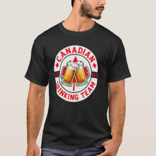 Camiseta Bebendo canadense Beer Happy Canada Day Flag