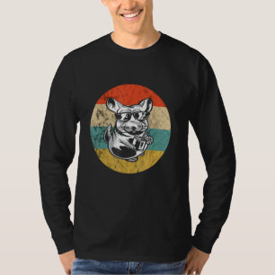 Camiseta Bebendo Chinchilla Chillin Retro Vintage Chinchil