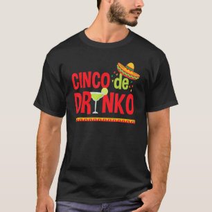 Camiseta Bebendo Cinco De Mayo Cinco Drinko Bebendo Tequi