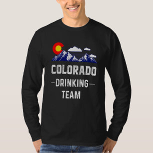 Camiseta Bebendo Colorado Equipe Denver Map Flag Co Souveni