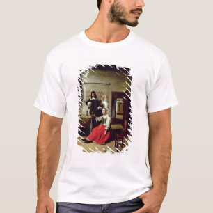 Camiseta Bebendo com soldados, 1658 da mulher